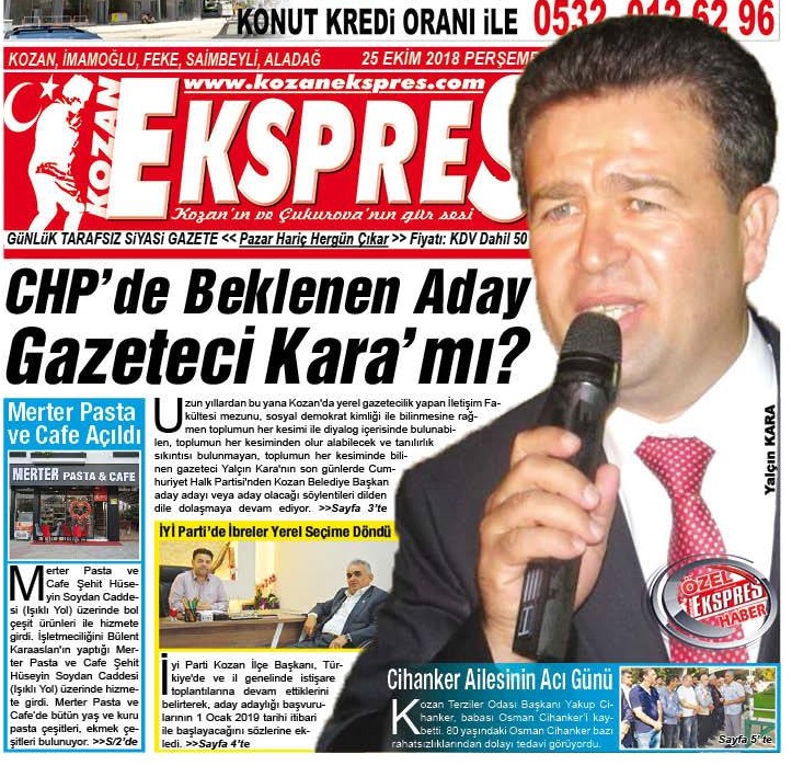 Yalçın Kara’nın CHP’den Belediye başkan adaylığı için ismi geçiyor