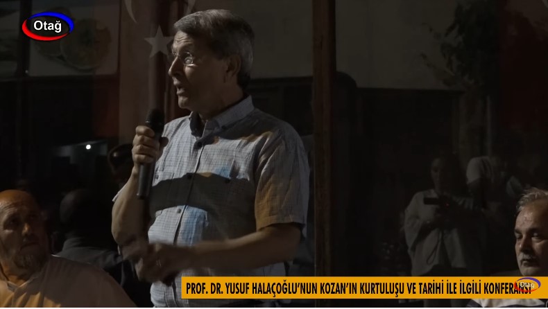 Prof. Dr. Yusuf Halaçoğlu tarihi Camii Kebir Sokakta Kozan tarihi ile ilgili konuşma yaptı
