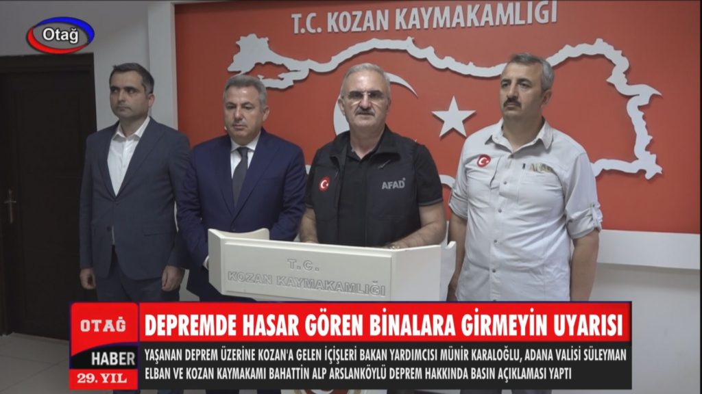 İÇİŞLERİ BAKAN YARDIMCISI KARAOĞLU UYARDI, ‘DEPREMDE ZARARGÖREN HASARLI BİNALARA GİRMEYİN’