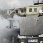 KOZAN’DA SEYİR HALİNDEKİ OTOMOBİL YANDI