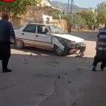 CUMHURİYET MAHALLESİ’NDE KONTROLSÜZ KAVŞAKTA KAZA