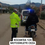 Kozan’da 124 motosiklete ceza ve 407 uyuşturucu hap elegeçirildi