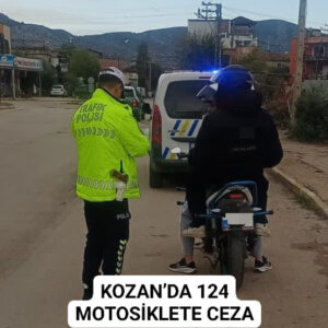 Kozan’da 124 motosiklete ceza ve 407 uyuşturucu hap elegeçirildi