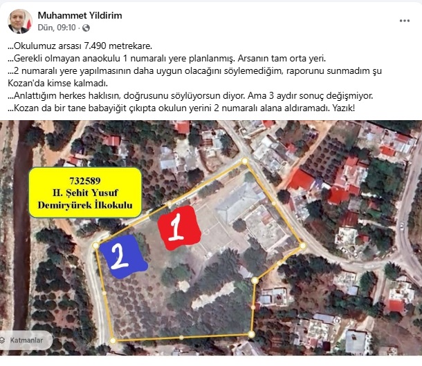 Okul Müdüründen Kamu Yararı Çağrısı: “Doğru Olan Yapılsın”