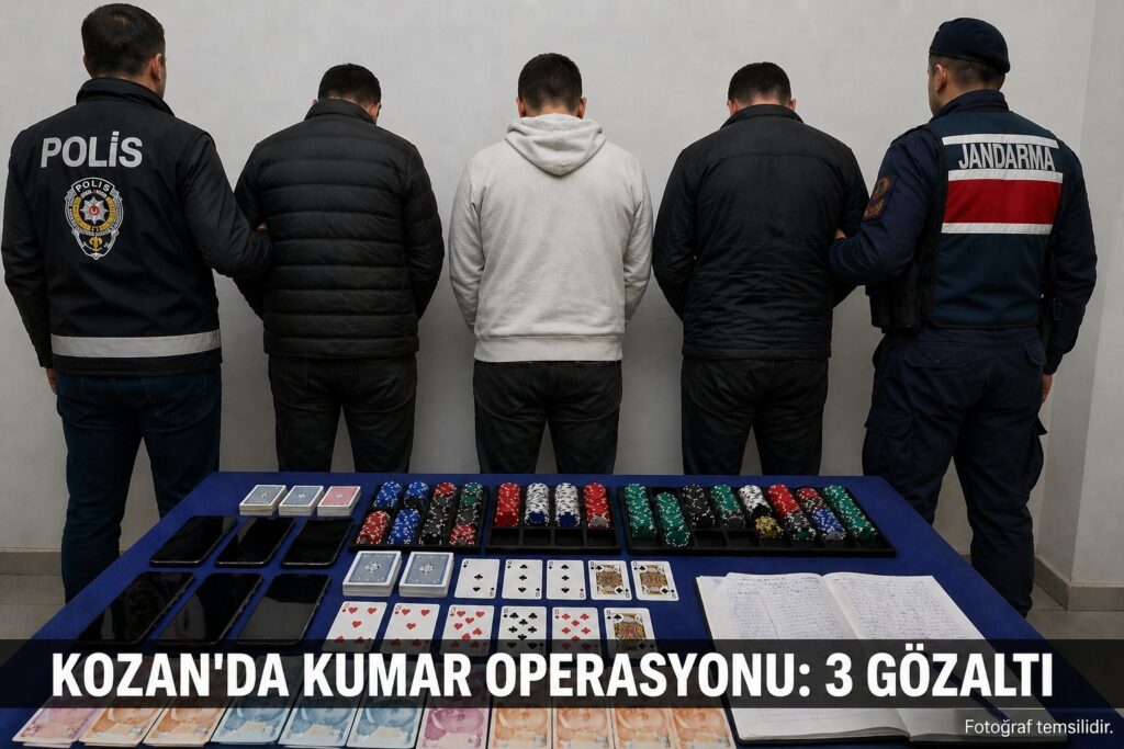 Kozan’da Kumar Oynatılan İşletmelere Eş Zamanlı Operasyon: 3 Gözaltı