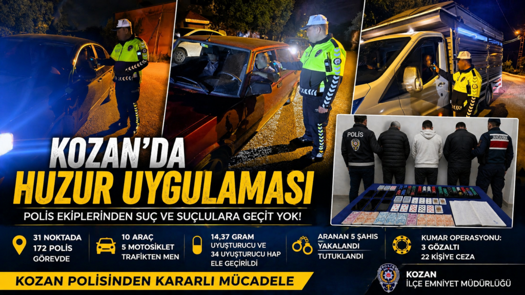 Kozan Polisi Sahada: Aranan Şahıslar Tutuklandı