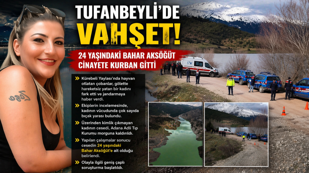 Tufanbeyli’de Vahşet: Günlerdir Kayıp Olan Genç Kadın Gölette Ölü Bulundu