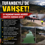 Tufanbeyli’de Vahşet: Günlerdir Kayıp Olan Genç Kadın Gölette Ölü Bulundu