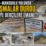 KOZAN–MANSURLU YOLUNDA ÇALIŞMALAR YİNE DURDU, ŞANTİYE BEKÇİLERE EMANET!