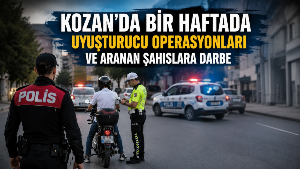 KOZAN POLİSİNDEN UYUŞTURUCU OPERASYONLARI VE ARANAN ŞAHISLARA DARBE