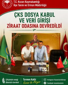 ÇKS KAYIT VE DOSYA KABUL YETKİSİ KOZAN ZİRAAT ODASI’NA DEVREDİLDİ