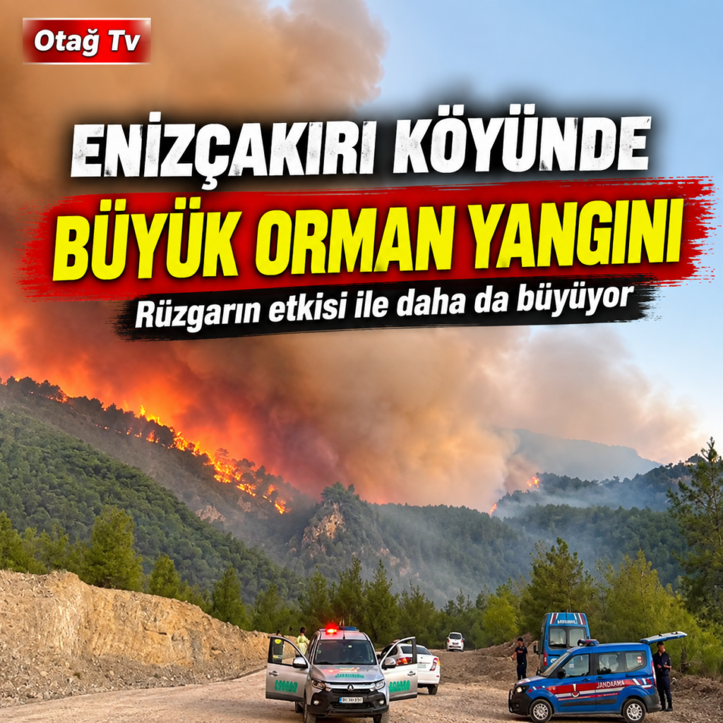 ENİZÇAKIRI KÖYÜ KURTÇALAR MAHALLESİ VE DOĞANALAN KÖYÜ KİRİZLİ MAHALLELERİ BOŞALTILDI. ORMAN YANGINI BÜYÜYOR