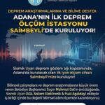 SAİMBEYLİ’YE ADANA’NIN İLK İYON ÖLÇÜM İSTASYONU KURULUYOR