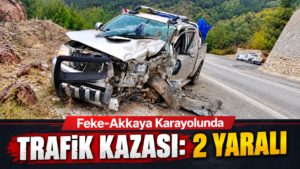 Feke-Akkaya Karayolunda Trafik Kazası: 2 Yaralı