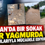 KOZAN’DA BİR SOKAK HER YAĞMURDA SEL SULARIYLA MÜCADELE EDİYOR!