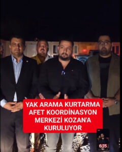 YAK ARAMA KURTARMA AFET KOORDİNASYON MERKEZİ KOZAN’A KURULUYOR.